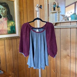 Free People Oversized Baseball Swing Tee